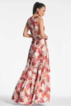 Rori Gown - Molti Fiore -Sachin & Babi Clothing RORIGOWN MOLTIFIORE BACK