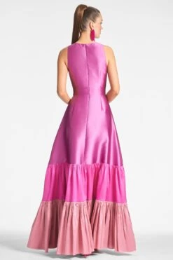 Rori Gown - Fuchsia/Multi 9 Rori Gown - Fuchsia/Multi -Sachin & Babi Clothing RORIGOWN PINK BACK d72d4dae b602 4313 b093 b8cfc65e2475
