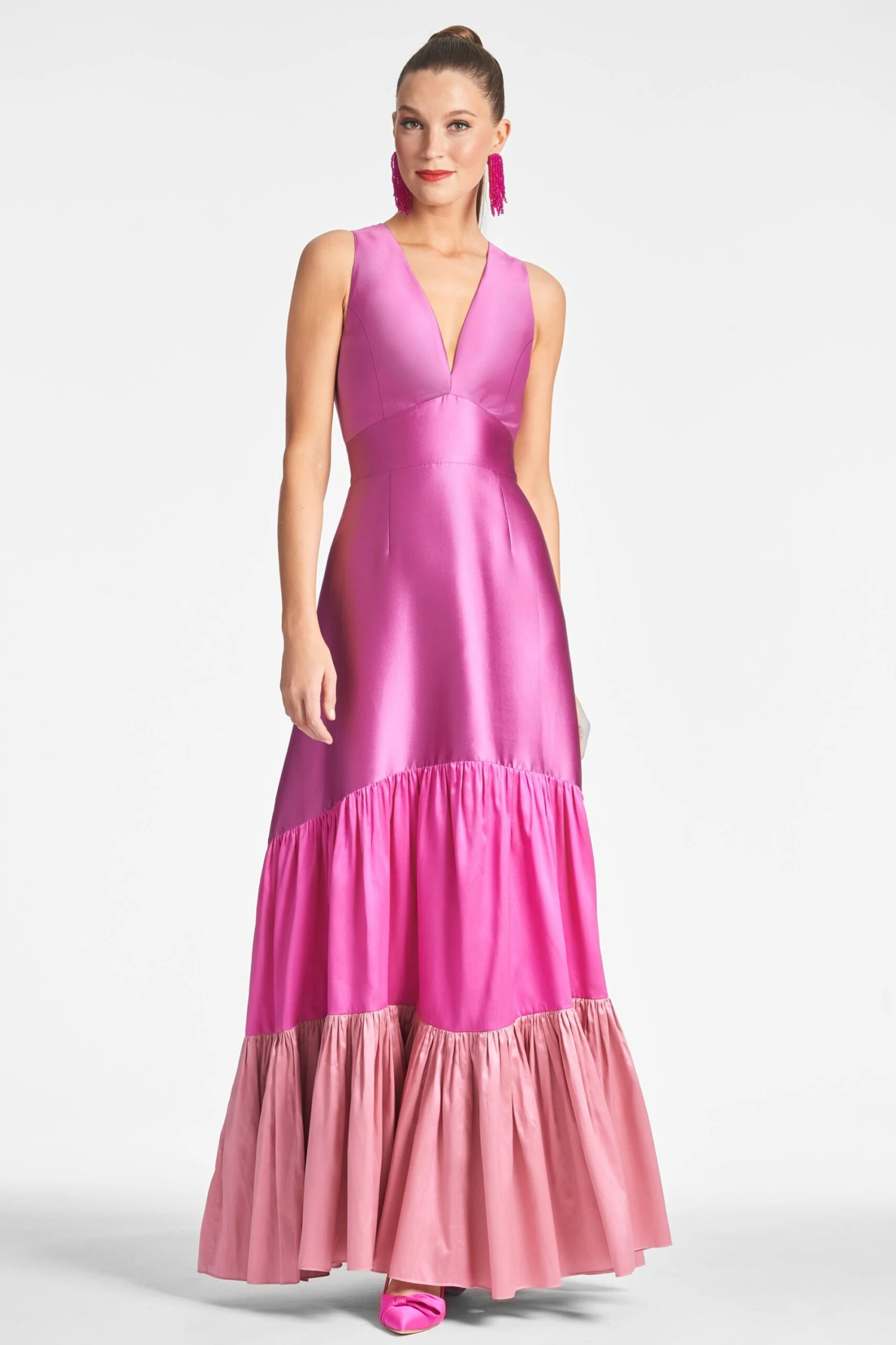Rori Gown - Fuchsia/Multi 3 Rori Gown - Fuchsia/Multi