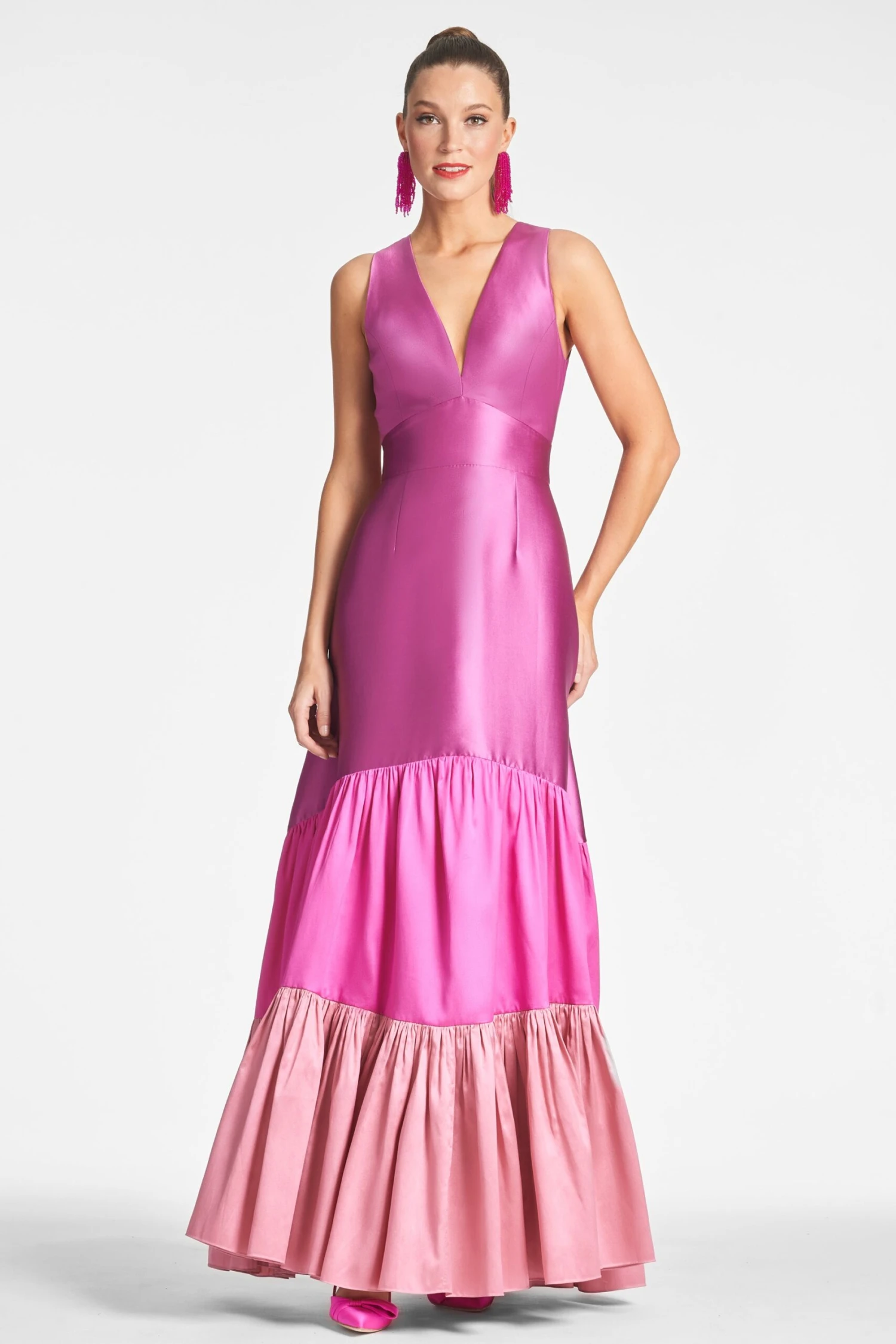 Rori Gown - Fuchsia/Multi 4 Rori Gown - Fuchsia/Multi - Image 2