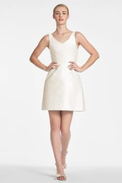 Rosie Dress - Ivory -Sachin & Babi Clothing ROSIEDRESS IVORY FRONT3