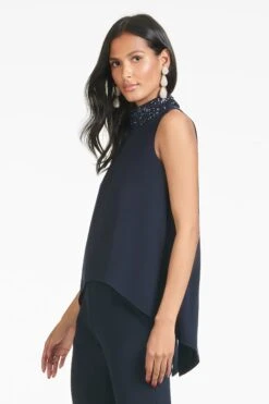 Keaton Top - Midnight -Sachin & Babi Clothing S21T04 401 KEATONTOP MIDNIGHT SIDE 1 CROP