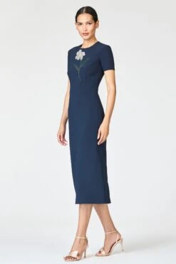 EMBELLISHED TAMARA DRESS - CRYSTAL FLORAL MIDNIGHT -Sachin & Babi Clothing S251D41 401 2