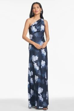 DELPHINE GOWN - MIDNIGHT GLACIAL ROSE