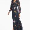 PENNY MAXI DRESS - DARK MIDNIGHT BOUQUET -Sachin & Babi Clothing S251G03 409 5