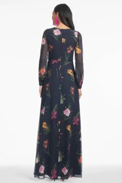 PENNY MAXI DRESS - DARK MIDNIGHT BOUQUET -Sachin & Babi Clothing S251G03 409 6