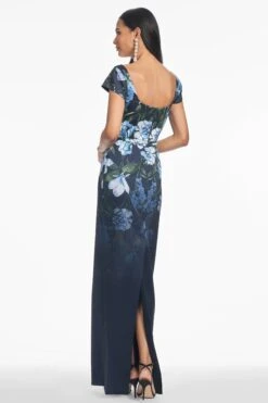 EMBELLISHED GRACE GOWN - NIGHT SKY PRIMA GARDEN 13 EMBELLISHED GRACE GOWN - NIGHT SKY PRIMA GARDEN -Sachin & Babi Clothing S251G07 412 5