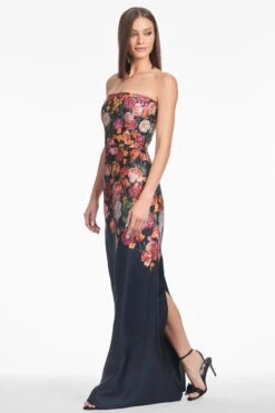 EMBELLISHED SABINE GOWN - MIDNIGHTS MAGIC BLOOMS -Sachin & Babi Clothing S251G44 414 4