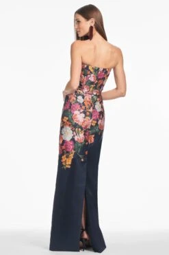 EMBELLISHED SABINE GOWN - MIDNIGHTS MAGIC BLOOMS -Sachin & Babi Clothing S251G44 414 6