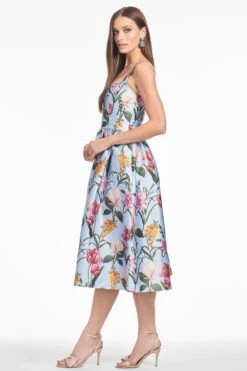 OLENA DRESS - GLACIAL BLUE BLOSSOMS -Sachin & Babi Clothing S252D16 456 4