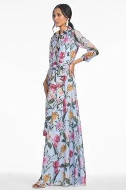 ADDISON GOWN - GLACIAL BLUE BLOSSOMS -Sachin & Babi Clothing S252G21 456 5