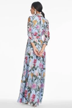 ADDISON GOWN - GLACIAL BLUE BLOSSOMS -Sachin & Babi Clothing S252G21 456 6