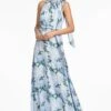 KAYLA GOWN - GLACIAL PEONIES -Sachin & Babi Clothing S252G29 458