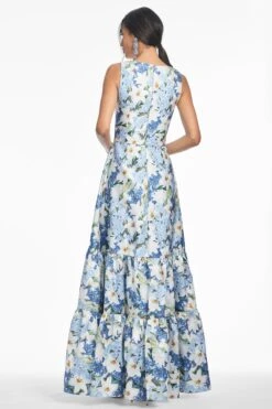 RORI GOWN - SKY BLUE STAR LILLIES -Sachin & Babi Clothing S252G31 461 5
