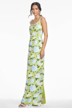 LANA GOWN - CITRINE PEONIES -Sachin & Babi Clothing S253G43 324 5