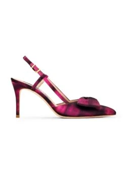 Lenox Obi-Bow Slingback- Pink Shibori - Final Sale -Sachin & Babi Clothing SHOE LENOX PINKSHIBORI SIDE