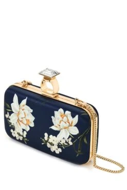 ON THE ROCKS CLUTCH - NAVY NARCISSUS -Sachin & Babi Clothing SHOT 02 100