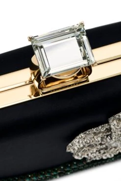 EMBROIDERED ON THE ROCKS CLUTCH - BLACK -Sachin & Babi Clothing SHOT 04 024