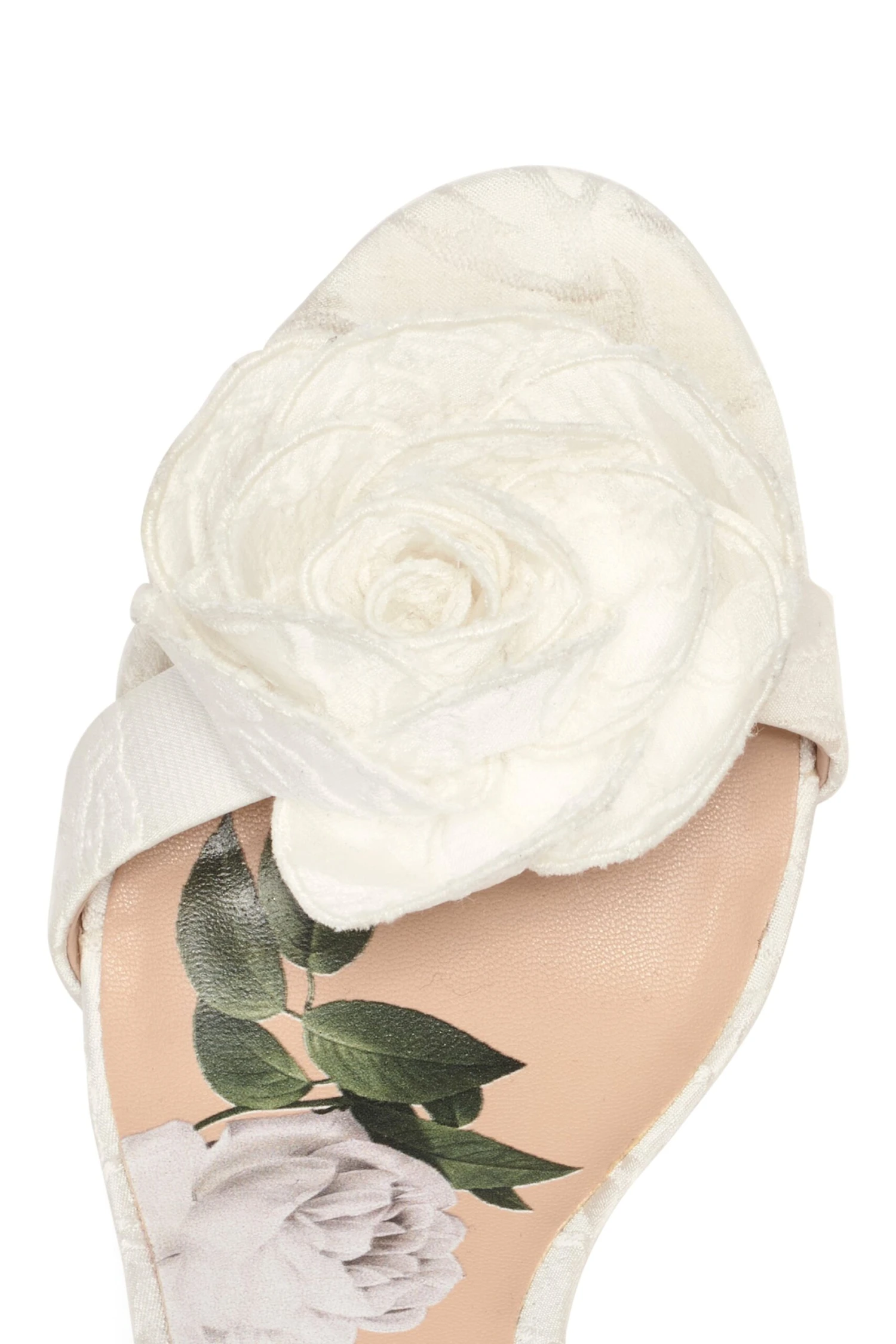 CHELSEA WITH ROSE OPEN TOE - OFF WHITE 4 CHELSEA WITH ROSE OPEN TOE - OFF WHITE - Image 2