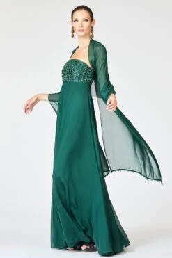 EMBELLISHED MONACO GOWN - FOREST GREEN -Sachin & Babi Clothing SHOT 127 040 d6325b2a 9f75 440e 97cf 1cd558a07cba