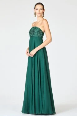 EMBELLISHED MONACO GOWN - FOREST GREEN -Sachin & Babi Clothing SHOT 127 089 d8cb39f2 6cd4 4639 a828 8244381a6edd