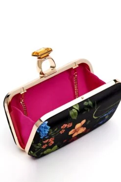 On The Rocks Clutch - Noir Wildflower -Sachin & Babi Clothing SHOT 14 383