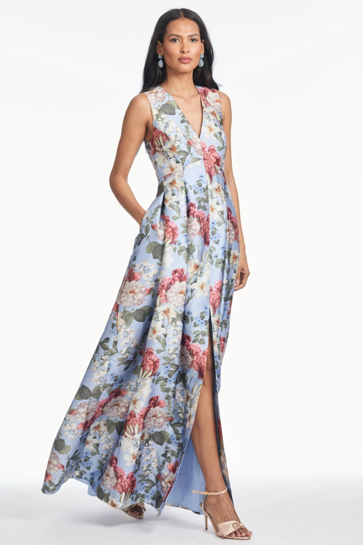 BROOKE GOWN - POWDER BLUE BOUQUET 3 BROOKE GOWN - POWDER BLUE BOUQUET