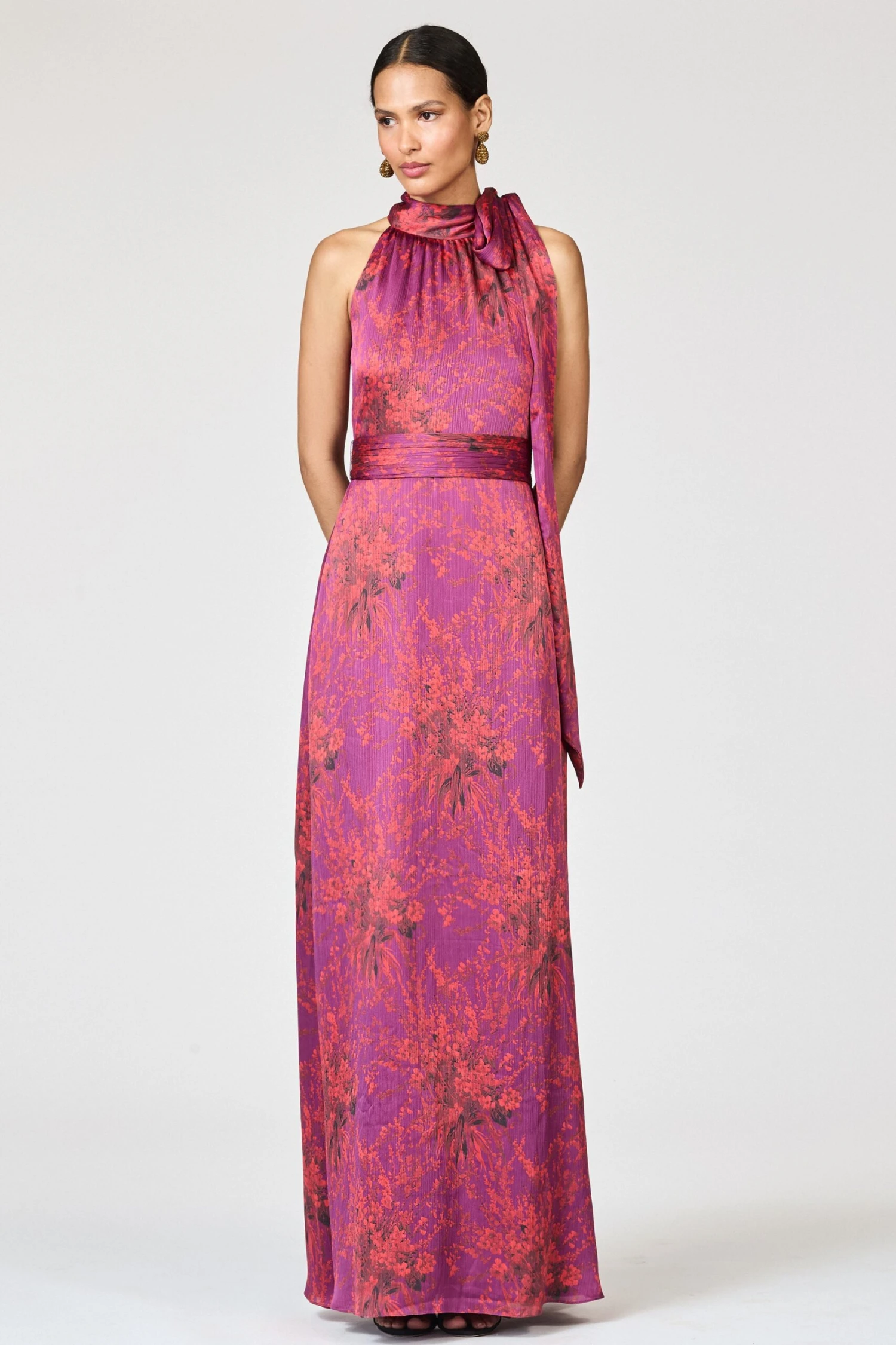 KAYLA GOWN - RASPBERRY BOUQUET 3 KAYLA GOWN - RASPBERRY BOUQUET