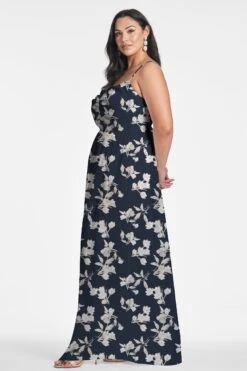 Sienna Gown - Navy Venetia Petal -Sachin & Babi Clothing SIENNAGOWN NAVYVENETIAPETALS SIDE16 7aa0095e fe49 4c39 9910 f4787da1614c