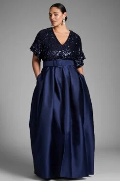 Simone Gown - Night Sky 11 Simone Gown - Night Sky -Sachin & Babi Clothing SIMONEGOWN NIGHTSKY FRONT2