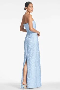 SOPHIA GOWN - ICE BLUE -Sachin & Babi Clothing SOPHIAGOWN ICEBLUE BACK