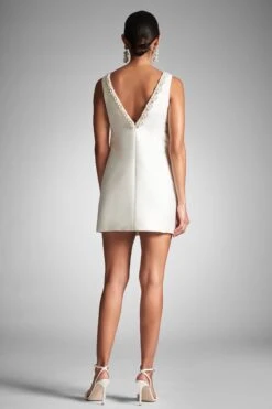 Sylvie Dress - Off White -Sachin & Babi Clothing SYLVIEDRESS IVORY BACK