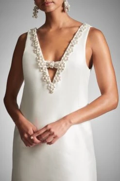 Sylvie Dress - Off White -Sachin & Babi Clothing SYLVIEDRESS IVORY DETAILS