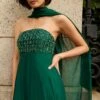 EMBELLISHED MONACO GOWN - FOREST GREEN -Sachin & Babi Clothing Sachin Babi 0128 Edit 45932973 cbfb 4040 8f93 68e9b7ddb100