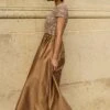EMBELLISHED LONDA GOWN - CAFE -Sachin & Babi Clothing Sachin Babi 0197 Edit