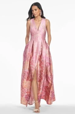 Brooke Gown - Light Sunset Hydrangea -Sachin & Babi Clothing T232G03 664