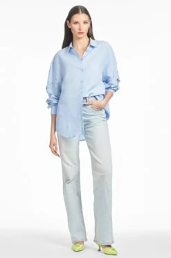 HALSEY TOP - DELFT BLUE -Sachin & Babi Clothing T251T03 450