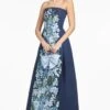 LARISA GOWN - NAVY CASCADE 1 LARISA GOWN - NAVY CASCADE -Sachin & Babi Clothing T252G30 413 2