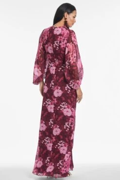 JENNY GOWN - RASPBERRY FLORIBUNDA -Sachin & Babi Clothing T252G58 678 5