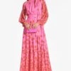 Vera Gown - Rose/Vermillion -Sachin & Babi Clothing VERAGOWN ROSEVERMILLION FRONT3