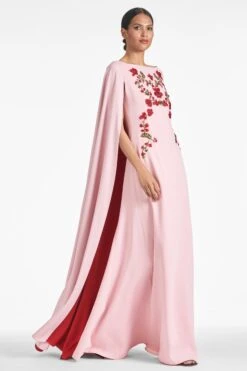 Vittoria Gown - Morganite/Ruby -Sachin & Babi Clothing VITTORIAGOWN MORGANITE RUBY SIDE2 1