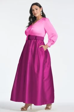 Zoe Gown - Pink/Magenta -Sachin & Babi Clothing ZOEGOWN PINKMAGENTA SIDE7