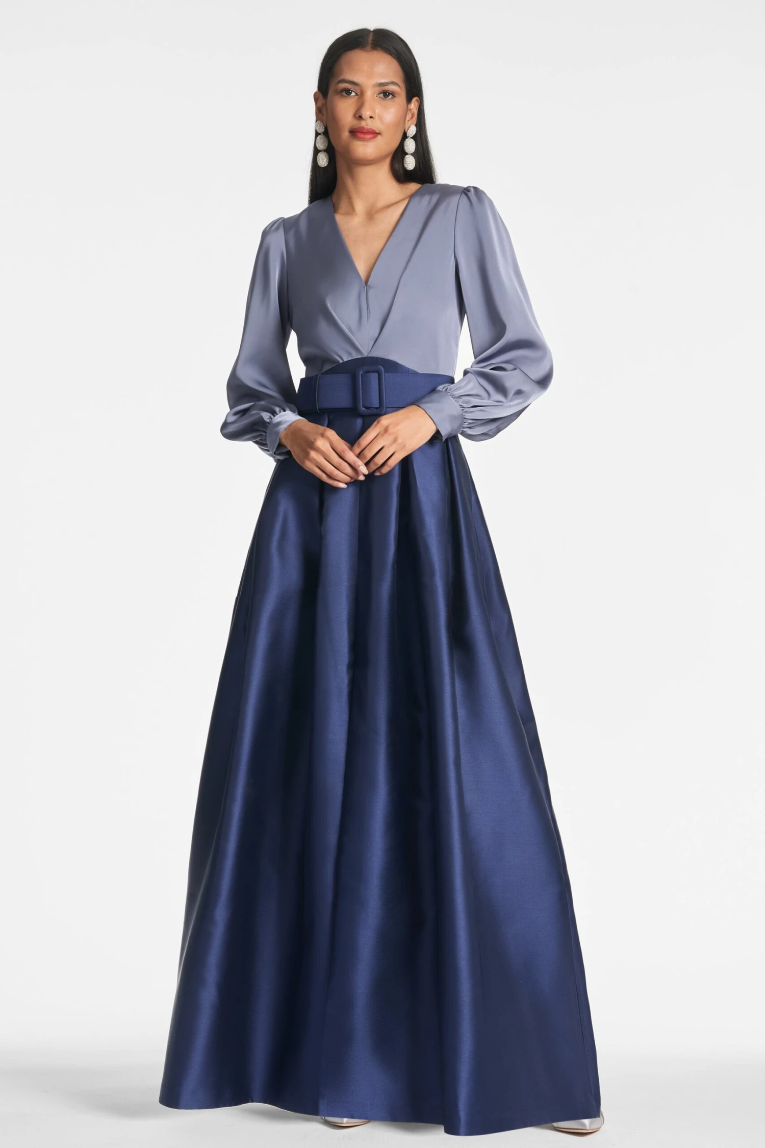 Zoe Gown - Cool Grey/Night Sky 3 Zoe Gown - Cool Grey/Night Sky