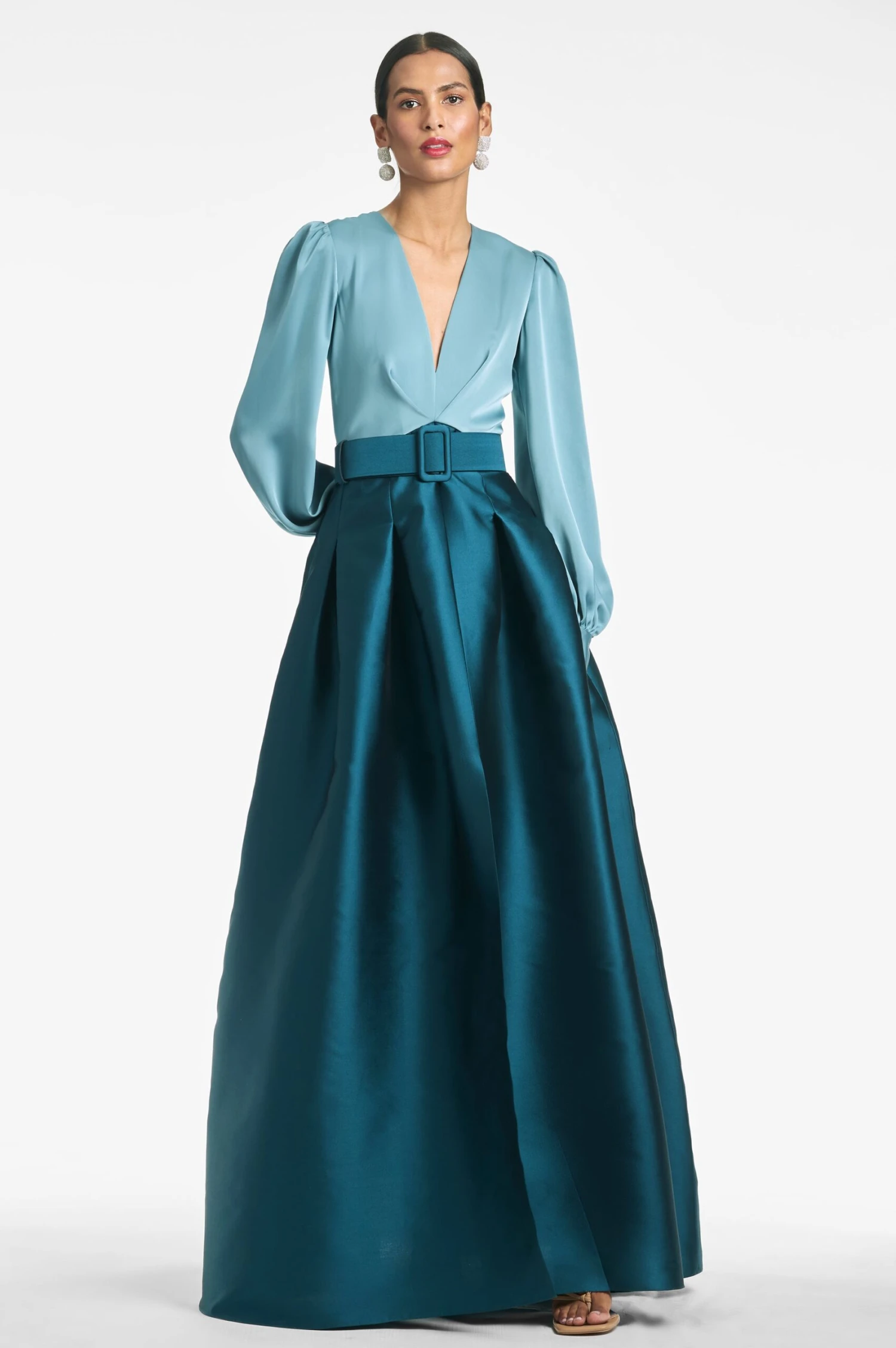 Zoe Gown - Seaglass/Deep Teal 4 Zoe Gown - Seaglass/Deep Teal - Image 2