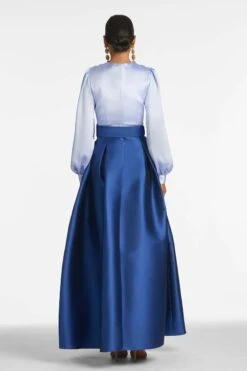 Zoe Gown - Periwinkle/Eclipse -Sachin & Babi Clothing Zoe Gown Periwinkle Eclipse Back